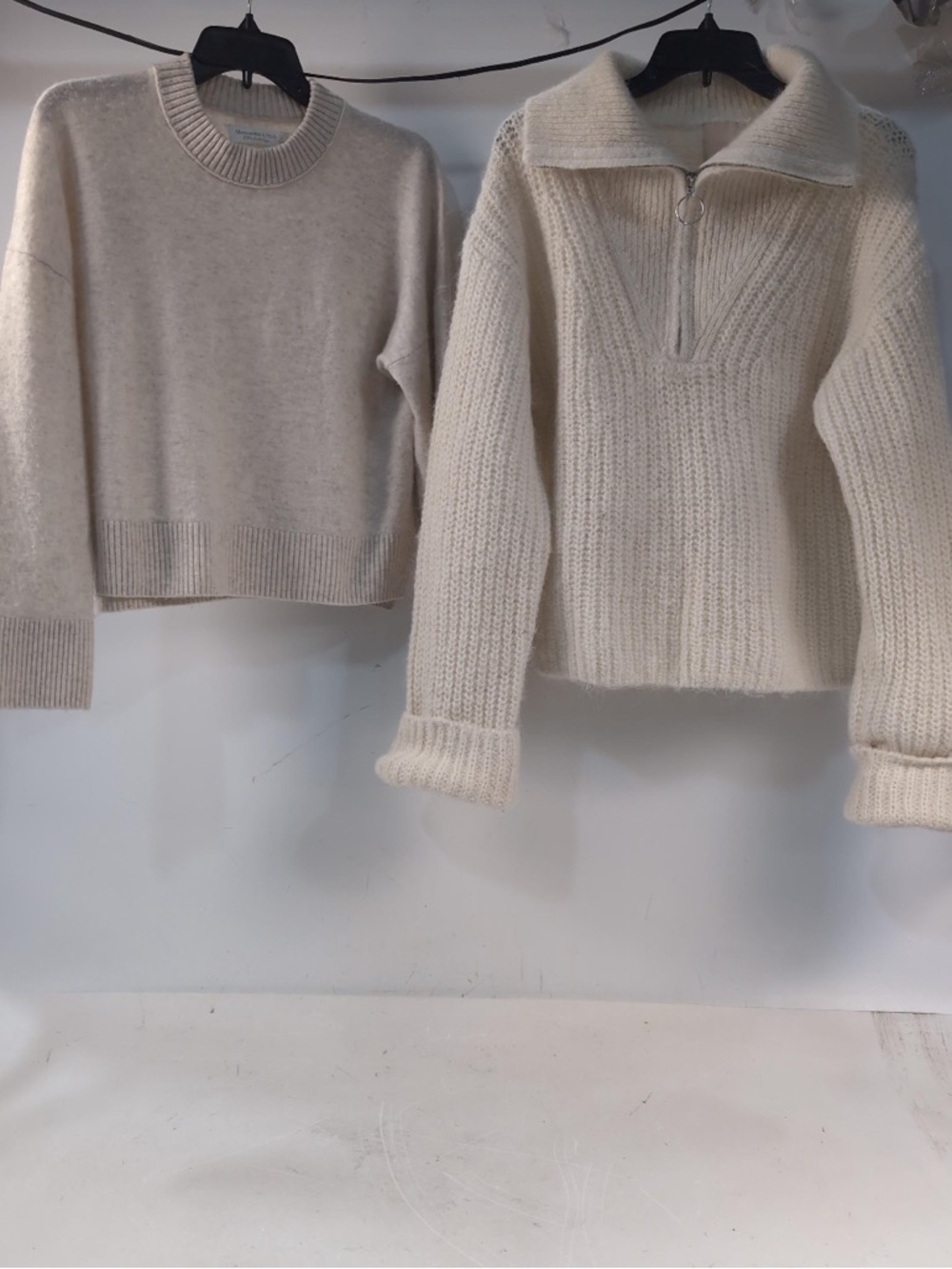 Set of 2 - Cream Sweaters from H&M and Abercrombie and Fitch